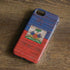 Haiti Flag Dark Wood iPhone 8 Pro Case